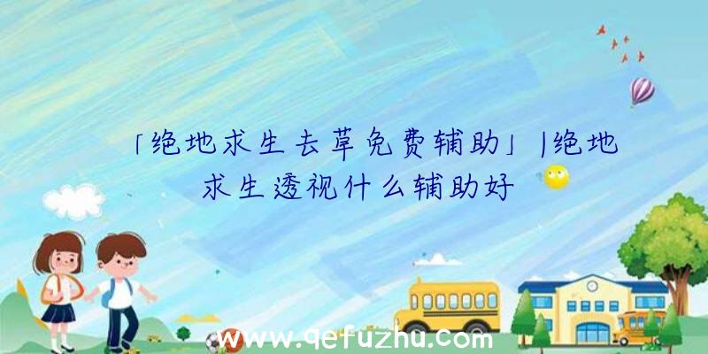 「绝地求生去草免费辅助」|绝地求生透视什么辅助好